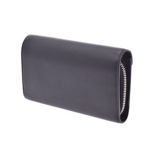 Balenciaga Money Wallet Around Paper Black Zip Long Calfskin